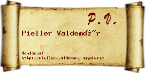 Pieller Valdemár névjegykártya